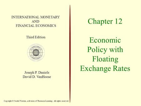 Chapter 12 Economic Policy with Floating Exchange Rates
