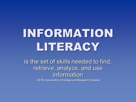 -ACRL Association of College and Research Libraries
