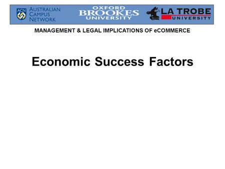 Economic Success Factors