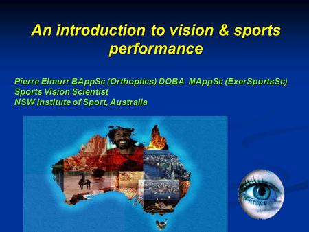An introduction to vision & sports performance