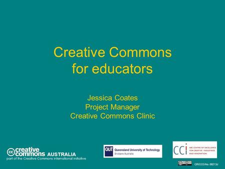 AUSTRALIA part of the Creative Commons international initiative