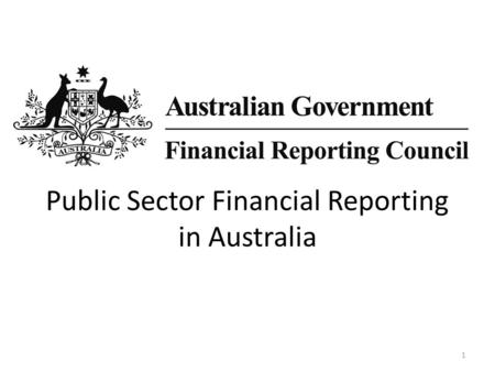 Public Sector Financial Reporting in Australia