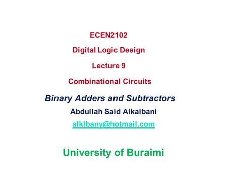 Abdullah Said Alkalbani University of Buraimi