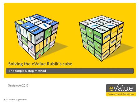 Solving the eValue Rubik’s cube