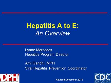 Hepatitis A to E: An Overview