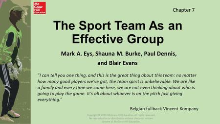 The Sport Team As an Effective Group