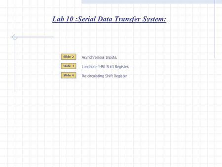 Lab 10 :Serial Data Transfer System: