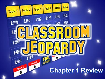 Chapter 1 Review Directions 1.The class will be split into four teams 2.Each team member will get a whiteboard to work out the problem 3.One team member.