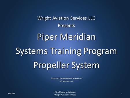 Systems Training Program Propeller System