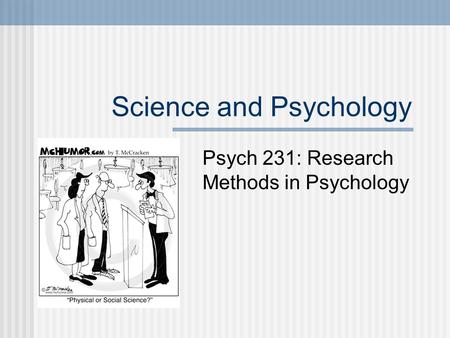 Science and Psychology