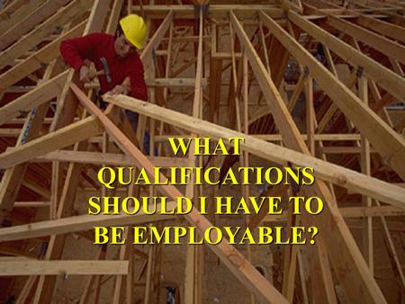 WHAT QUALIFICATIONS SHOULD I HAVE TO BE EMPLOYABLE?
