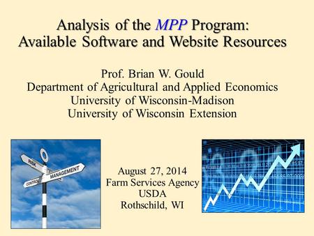 Analysis of the MPP Program: Available Software and Website Resources Analysis of the MPP Program: Available Software and Website Resources Prof. Brian.