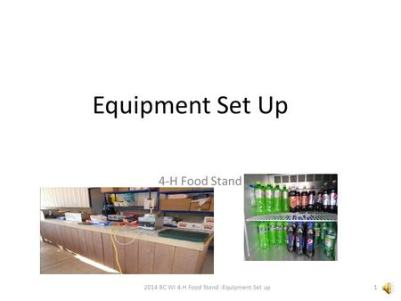 Equipment Set Up 4-H Food Stand 2014 BC WI 4-H Food Stand -Equipment Set up1.