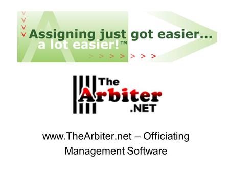 – Officiating Management Software