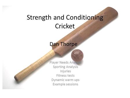 Strength and Conditioning Cricket