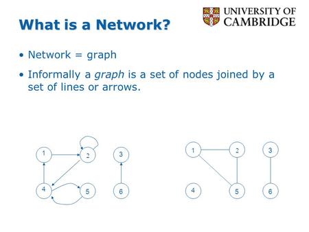 What is a Network? Network = graph