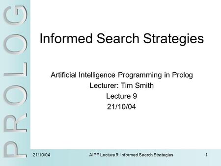 Informed Search Strategies