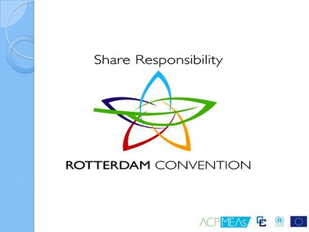 Introduction The Rotterdam Convention promotes shared responsibility and cooperative efforts among Parties in the international trade of certain hazardous.