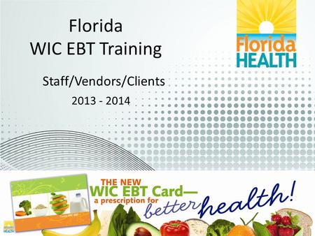 Florida WIC EBT Training