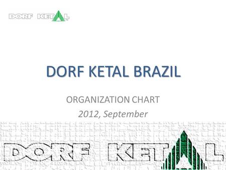 ORGANIZATION CHART 2012, September