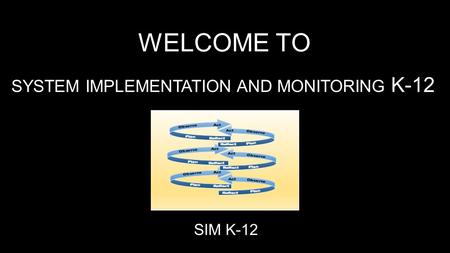 SIM K-12 WELCOME TO SYSTEM IMPLEMENTATION AND MONITORING K-12.