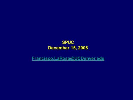 SPUC December 15, 2008