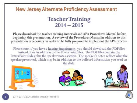 New Jersey Alternate Proficiency Assessment