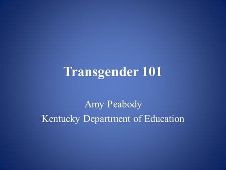 Amy Peabody Kentucky Department of Education