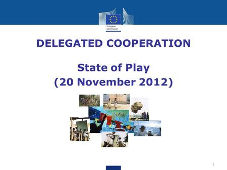 DELEGATED COOPERATION State of Play (20 November 2012) 1.