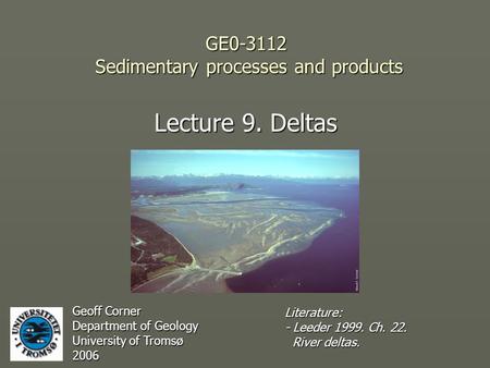 GE Sedimentary processes and products