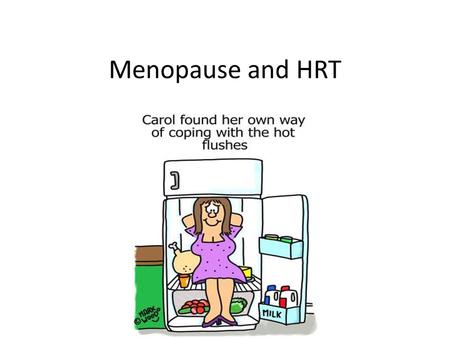Menopause and HRT. AIMS Menopause : How to diagnosis Symptoms Treatments Premature menopause HRT : indications/contraindications.