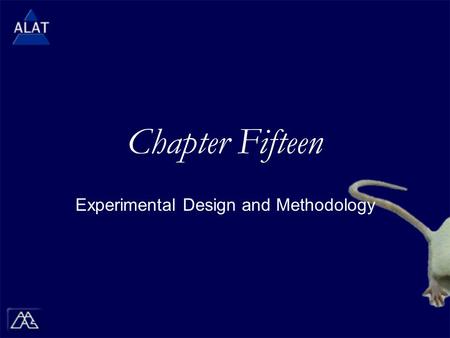 Chapter Fifteen Experimental Design and Methodology.