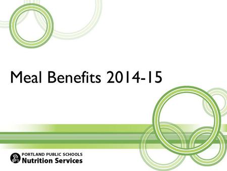 Meal Benefits 2014-15. Overview: Meal benefit categories Apply for Free or Reduced Price school meals Review application from a household Help families.