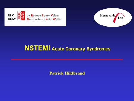 NSTEMI Acute Coronary Syndromes