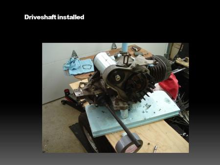 Driveshaft installed. Bits and pieces – new oil seal.