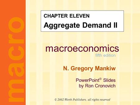 Context Chapter 9 introduced the model of aggregate demand and supply.