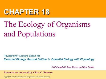 The Ecology of Organisms and Populations