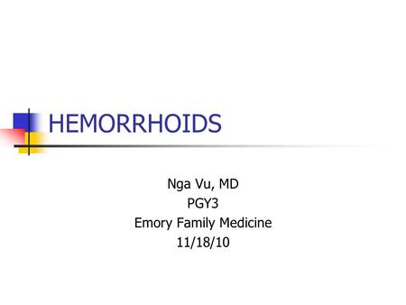 Nga Vu, MD PGY3 Emory Family Medicine 11/18/10