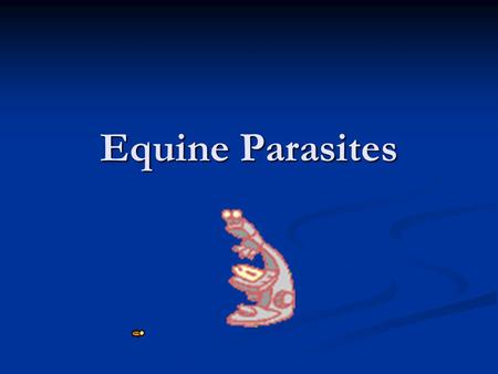 Equine Parasites.