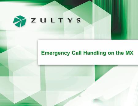 Emergency Call Handling on the MX Page 2 Overview Many countries around the world –different emergency numbers –different emergency laws IP PBX equipment.