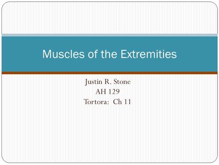 Muscles of the Extremities