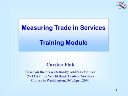 Measuring Trade in Services