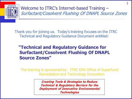 ITRC – Shaping the Future of Regulatory Acceptance