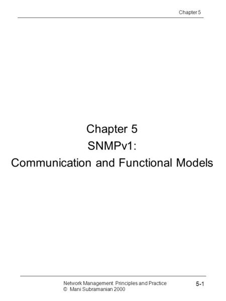 Communication and Functional Models