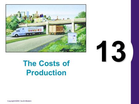 Copyright©2004 South-Western 13 The Costs of Production.