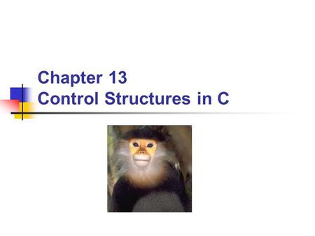 Chapter 13 Control Structures in C. BYU CS/ECEn 124Variables and Operators2 Topics to Cover… Control Structures if Statement if-else Statement switch.