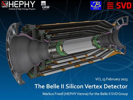The Belle II Silicon Vertex Detector Markus Friedl (HEPHY Vienna) for the Belle II SVD Group VCI, 13 February 2013.