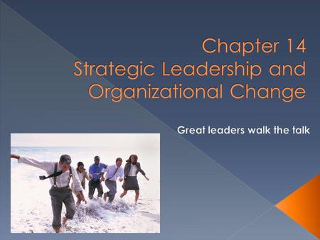 Chapter 14 Strategic Leadership and Organizational Change