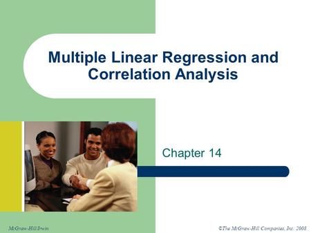 Multiple Linear Regression and Correlation Analysis