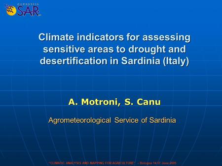 Agrometeorological Service of Sardinia